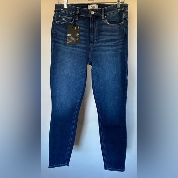 NEW w/TAGS PAIGE Hoxton High Rise Ankle Skinny Jeans Women's Size 30 - Picture 2 of 11